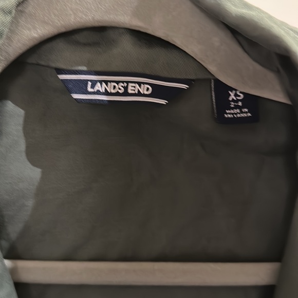 Lands End Green Utility Jacket Sz XS - Picture 3 of 8